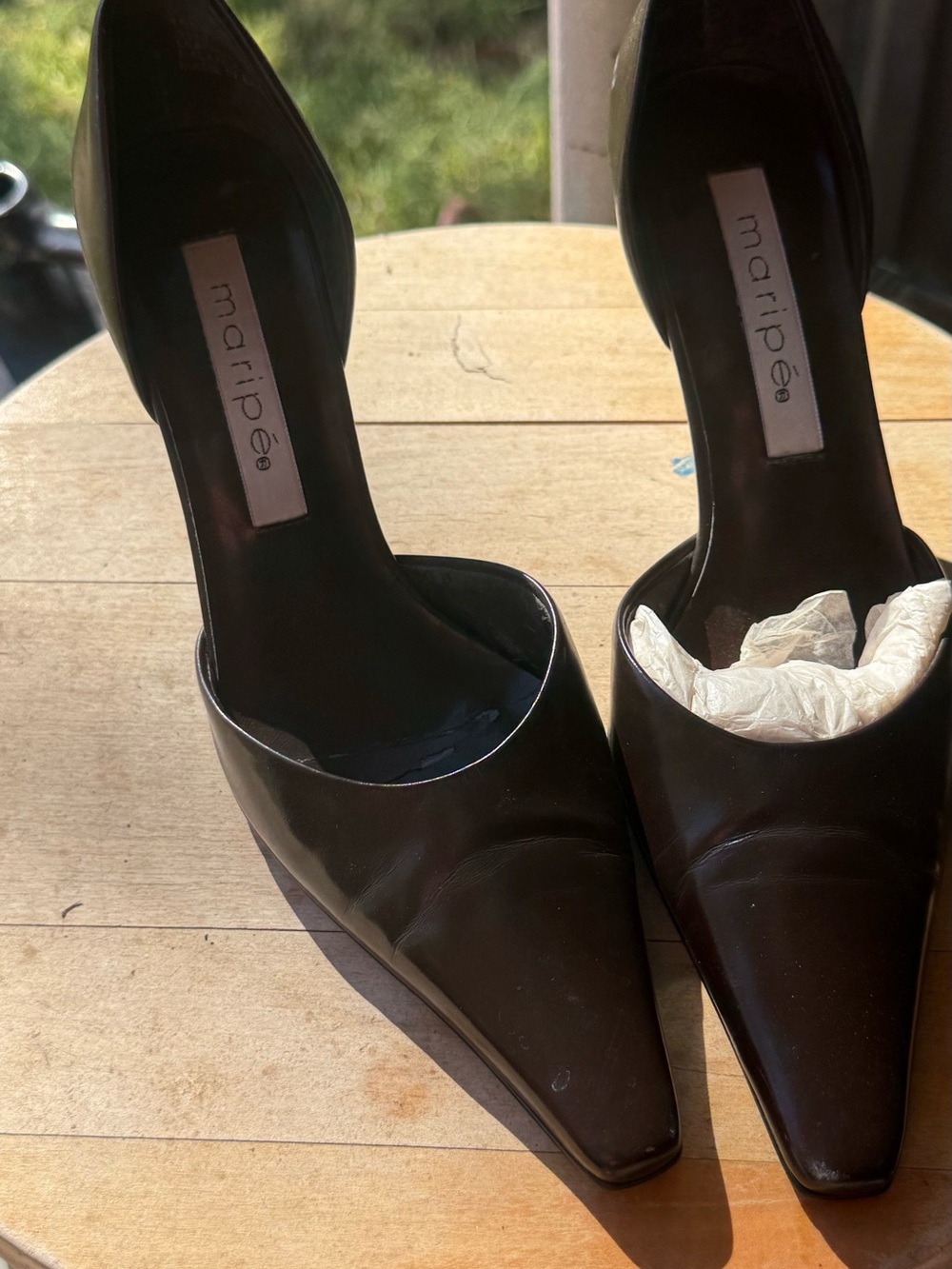 Maripe Black Pointed-Toe D'Orsay Pumps